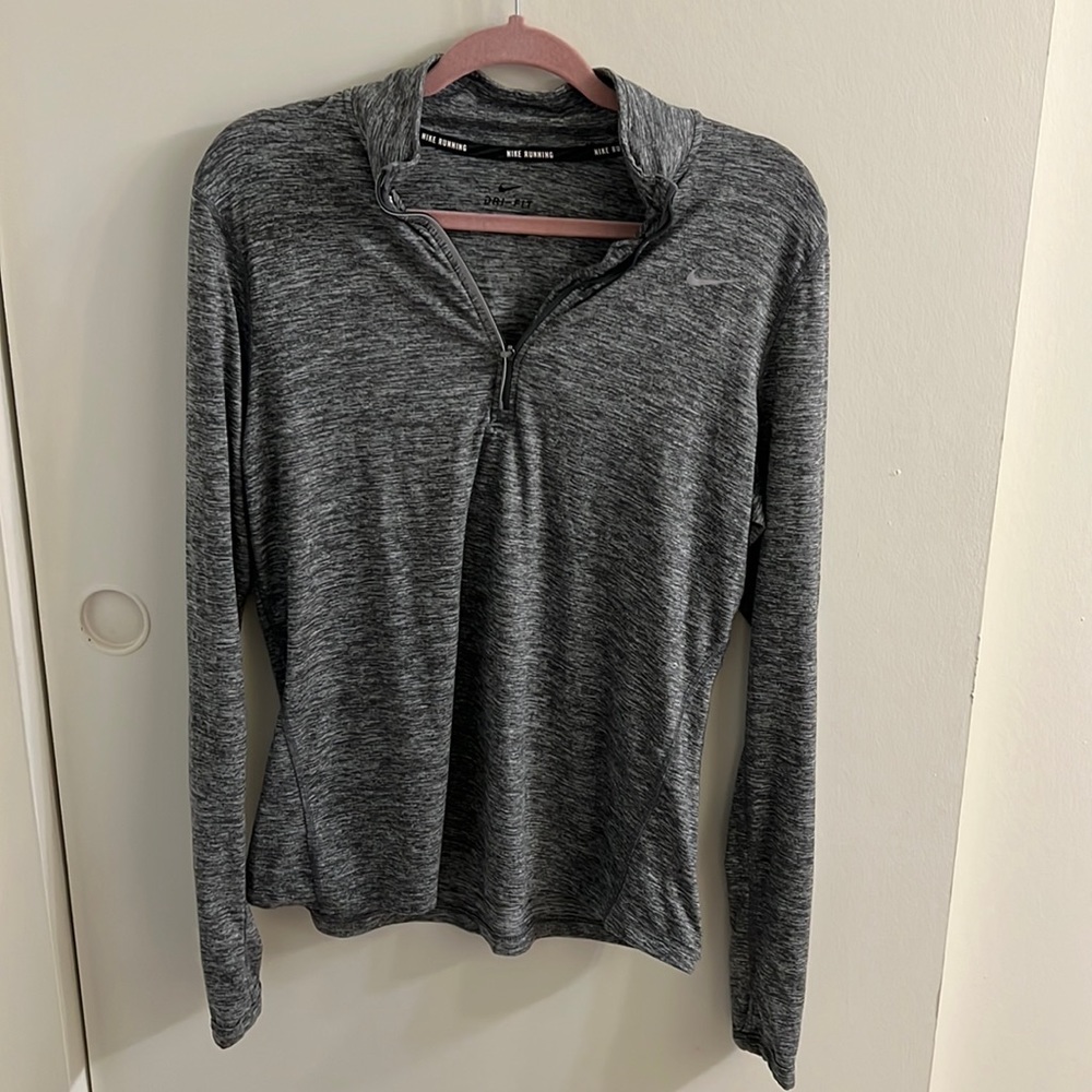 Nike Running Dri-Fit Pullover - Heather Gray - Size L